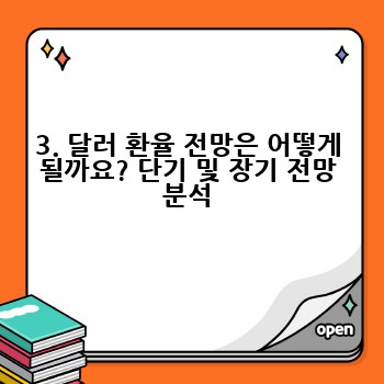 3. 달러 환율 전망은 어떻게 될까요? 단기 및 장기 전망 분석