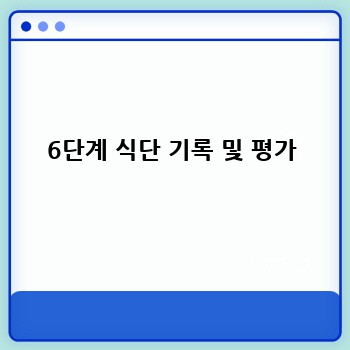 6단계 식단 기록 및 평가
