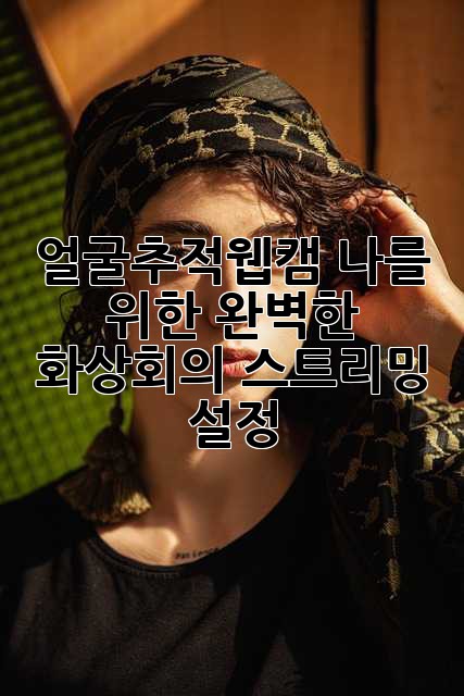 얼굴추적웹캠: 나를 위한 완벽한 화상회의, 스트리밍 설정
