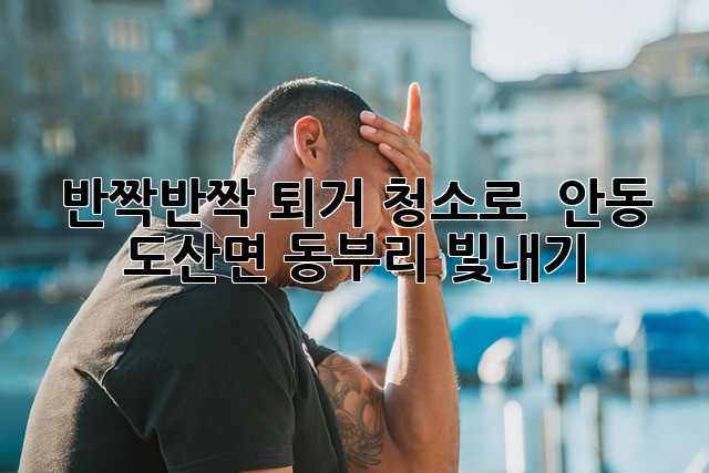 🏡 반짝반짝! 퇴거 청소로 ✨ 안동 도산면 동부리 빛내기! 🧹