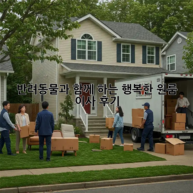 반려동물과 함께 하는 행복한 원룸 이사 후기!