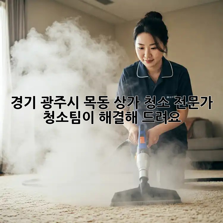 경기 광주시 목동 상가 청소? 전문가 청소팀이 해결해 드려요!