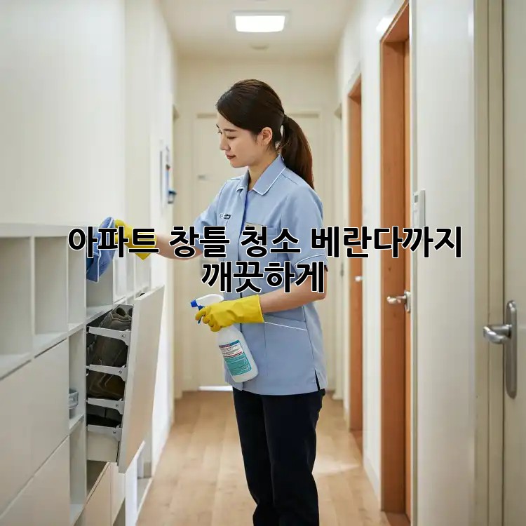 아파트 창틀 청소, 베란다까지 깨끗하게! ✨