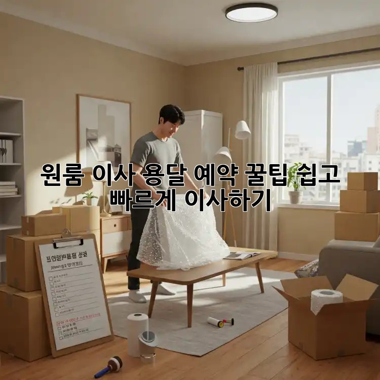 원룸 이사, 용달 예약 꿀팁! 쉽고 빠르게 이사하기