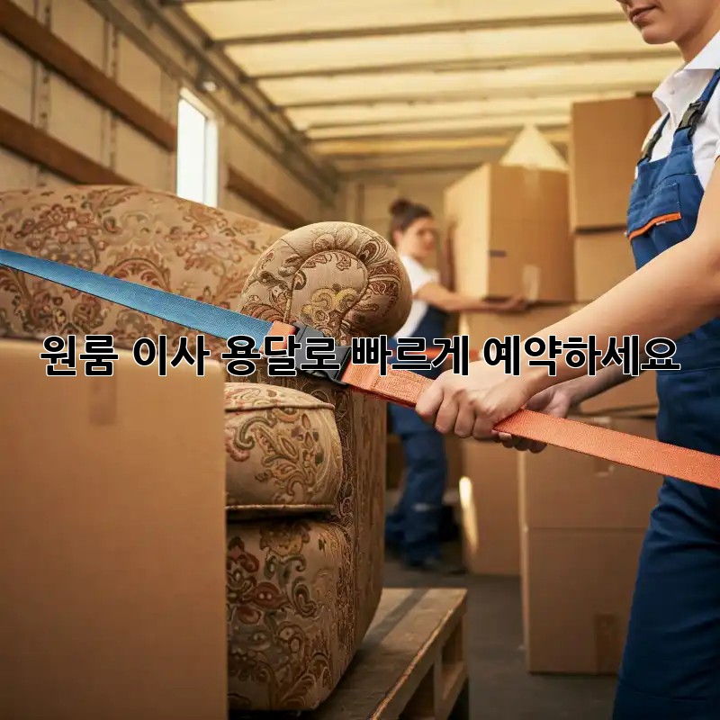 원룸 이사? 용달로 빠르게 예약하세요!