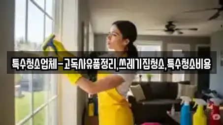 특수청소업체-고독사유품정리,쓰레기집청소,특수청소비용
