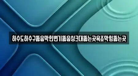하수도하수구뚫음막힌변기뚫음싱크대뚫는곳욕조막힘뚫는곳