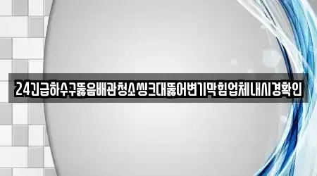 24긴급하수구뚫음배관청소씽크대뚫어변기막힘업체내시경확인