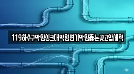 119하수구막힘싱크대막힘변기막힘뚫는곳고압세척