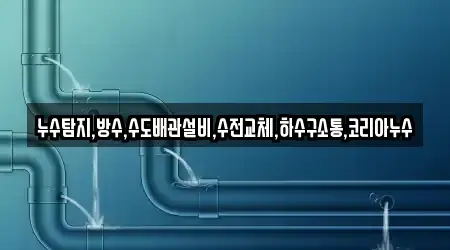 누수탐지,방수,수도배관설비,수전교체,하수구소통,코리아누수