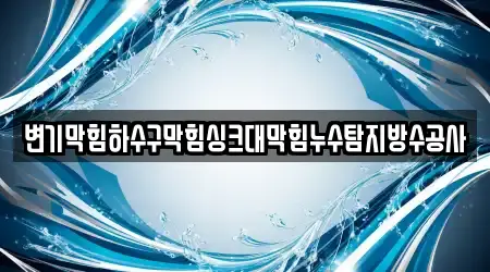 변기막힘하수구막힘싱크대막힘누수탐지방수공사