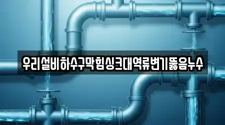 우리설비하수구막힘싱크대역류변기뚫음누수