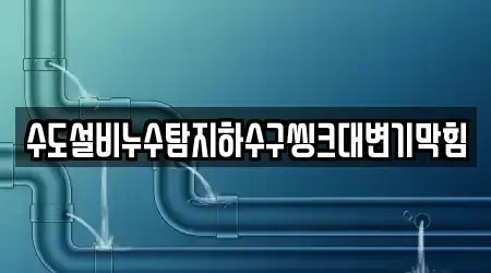 수도설비누수탐지하수구씽크대변기막힘