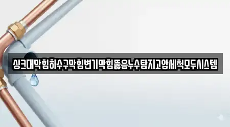 싱크대막힘하수구막힘변기막힘뚫음누수탐지고압세척모두시스템