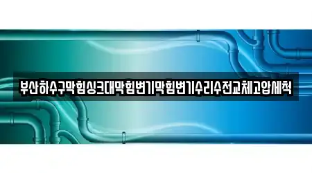 부산하수구막힘싱크대막힘변기막힘변기수리수전교체고압세척