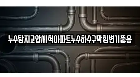 누수탐지고압세척아파트누수하수구막힘변기뚫음