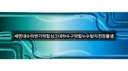 세면대수리변기막힘싱크대하수구막힘누수탐지천장물샘