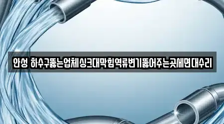 안성 하수구뚫는업체싱크대막힘역류변기뚫어주는곳세면대수리