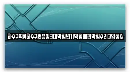 하수구역류하수구뚫음싱크대막힘변기막힘배관막힘수리고압청소