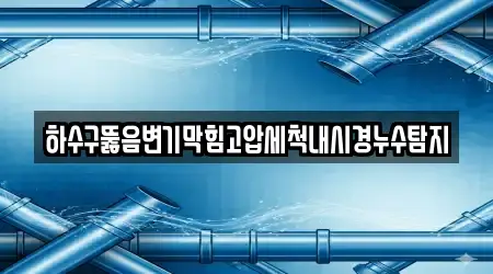 하수구뚫음변기막힘고압세척내시경누수탐지
