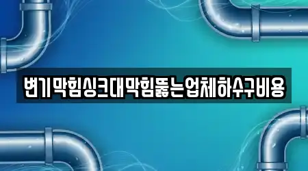 변기막힘싱크대막힘뚫는업체하수구비용