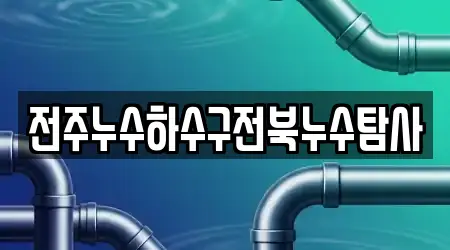 전주누수하수구전북누수탐사