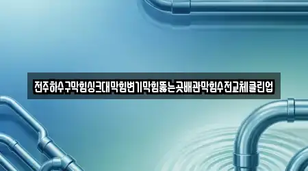 전주하수구막힘싱크대막힘변기막힘뚫는곳배관막힘수전교체클린업
