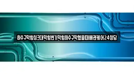 하수구막힘싱크대막힘변기막힘하수구막혔을때배관케어24상담