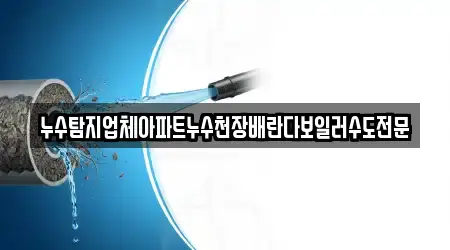 누수탐지업체아파트누수천장배란다보일러수도전문