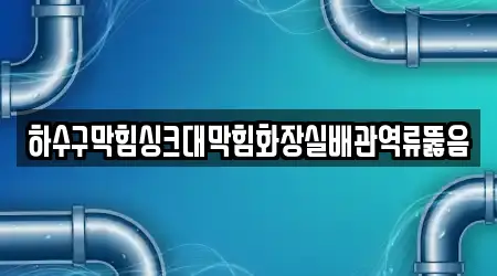 하수구막힘싱크대막힘화장실배관역류뚫음