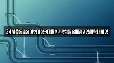 24시출동뚫음이변기싱크대하수구막힘뚫음배관고압세척내시경
