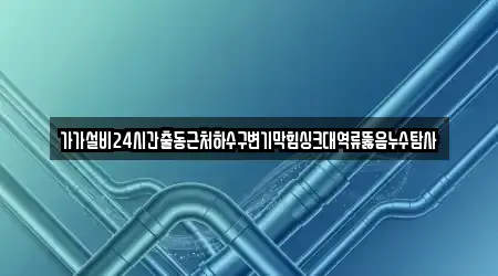 가가설비24시간출동근처하수구변기막힘싱크대역류뚫음누수탐사