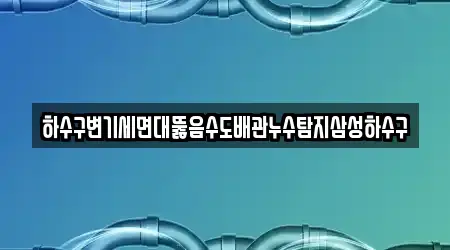 하수구변기세면대뚫음수도배관누수탐지삼성하수구
