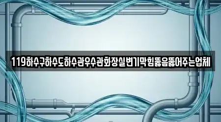119하수구하수도하수관우수관화장실변기막힘뚫음뚫어주는업체