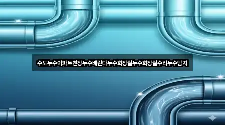 수도누수아파트천장누수베란다누수화장실누수화장실수리누수탐지