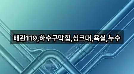 배관119,하수구막힘,싱크대,욕실,누수