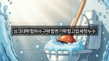 싱크대막힘하수구막힘변기막힘고압세척누수