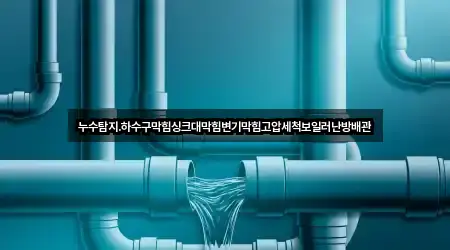 누수탐지.하수구막힘싱크대막힘변기막힘고압세척보일러난방배관
