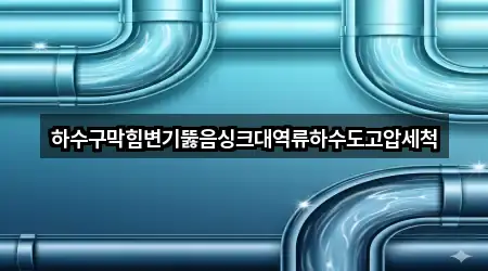 하수구막힘변기뚫음싱크대역류하수도고압세척
