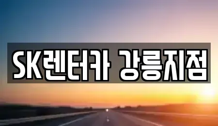 강원 강릉시 입암동 장기렌트카 전문 SK렌터카 강릉지점