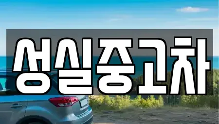 강원 강릉시 입암동 중고차매매 전문 성실중고차
