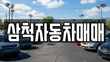 강원 삼척시 중고차 전문 삼척자동차매매