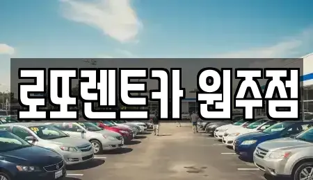 강원 원주시 태장동 장기렌트카 전문 로또렌트카 원주점