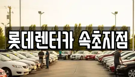강원특별자치도 속초시 장사동 장기렌트카 전문 롯데렌터카 속초지점