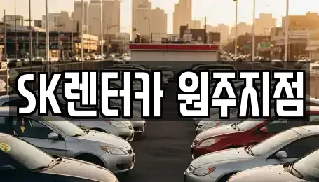 강원특별자치도 원주시 일산동 장기렌트카 전문 SK렌터카 원주지점