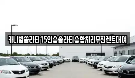 경기 동두천시 광암동 렌트카 전문 카니발쏠라티15인승솔라티승합차리무진렌트대여