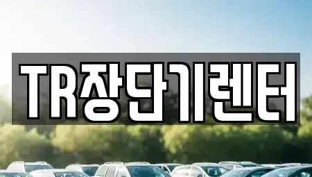 경기 성남시 수정구 수진동 단기렌트카 전문 TR장단기렌터