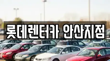 경기 안산시 단원구 고잔동 렌트카 전문 롯데렌터카 안산지점