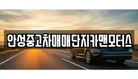 경기 안성시 도기동 중고차 전문 안성중고차매매단지카맨모터스