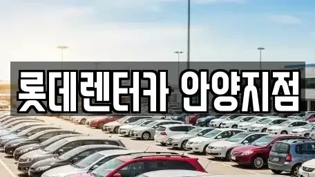 경기 안양시 동안구 비산동 단기렌트카 전문 롯데렌터카 안양지점